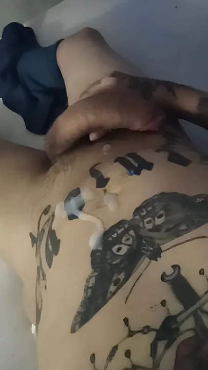 Cumshot of the Gifted Tattooed Teen