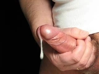 White cock with a huge load in slow motion WOW!!!