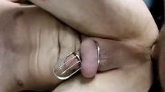 Sub in chastity fucked by hung Master