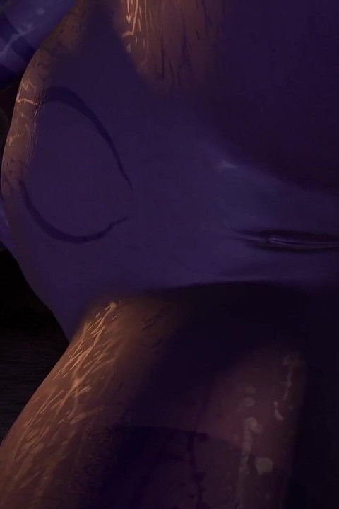 Purple Night Elf em Skyrim tem lado anal na cama - paródia pornô de Skyrim