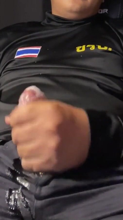 Stunning moment from "Thai uniform jerking off after work #3"