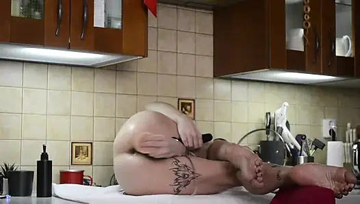 fucked herself in all the holes like a whore