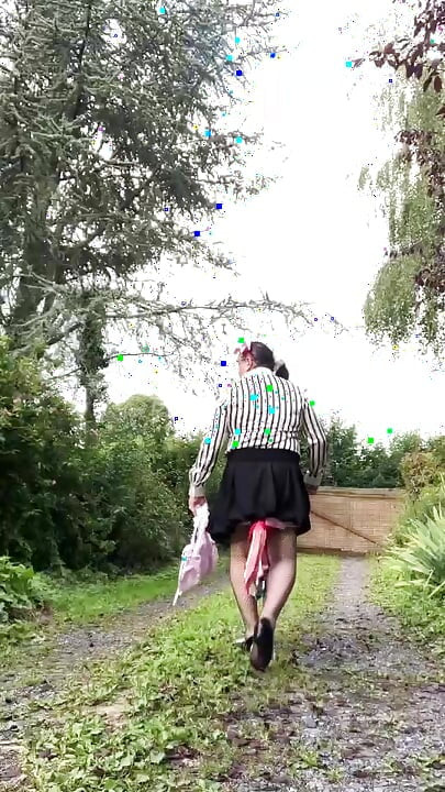 In an outfit with a new bubble skirt for an evening out