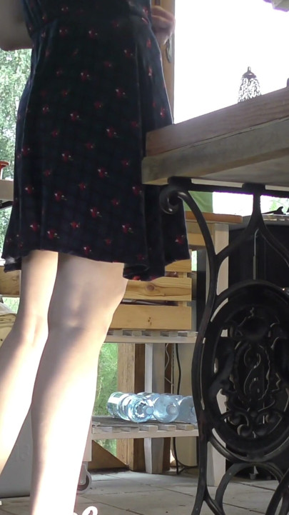 Rainy Day Barbeque Party with Short Skirts No Panties and with Small Thongs on Try On Haul Day with Leon Lambert Girls | Clip 1
