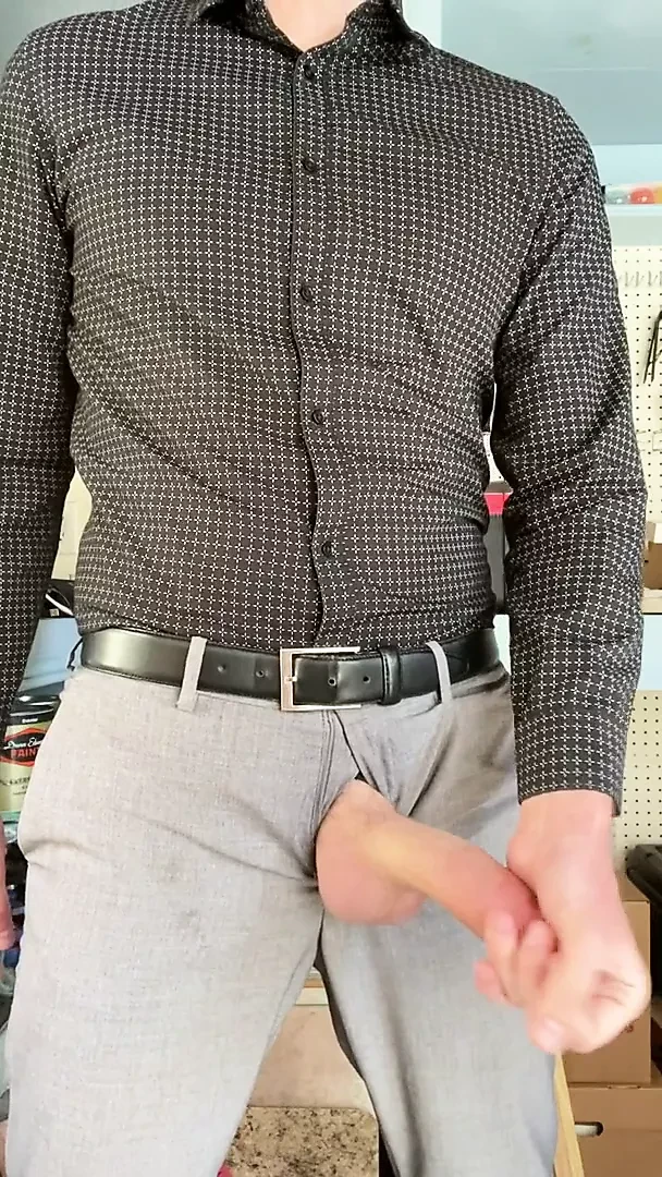 DADDY PLAYING WITH HIS MASSIVE AND HOT COCK!