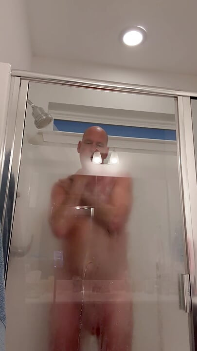 Shower and shave, including shaving my balls