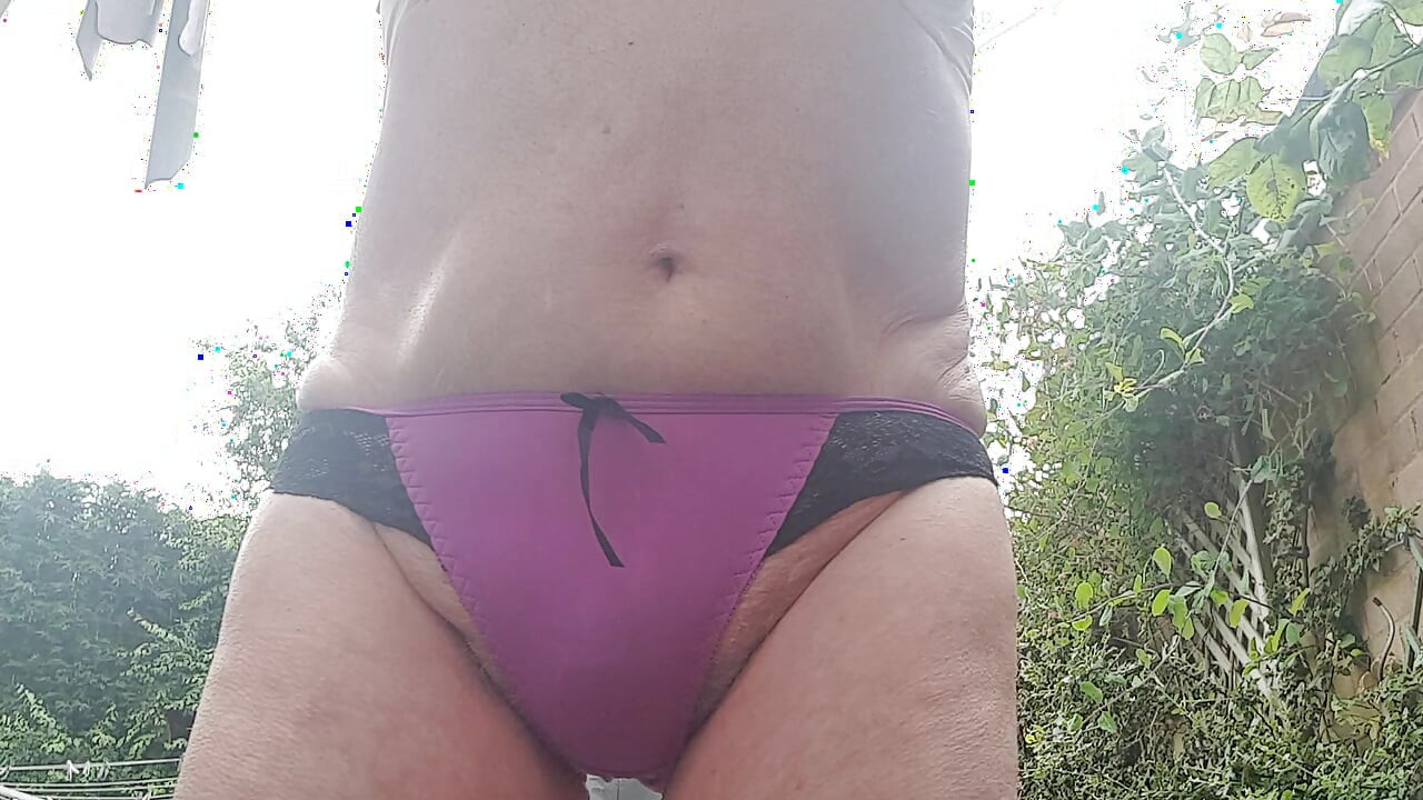 Back to bra and knickers outdoor