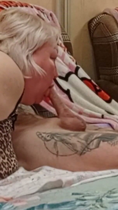 Mother-in-law sucked and ate cum | Clip 2