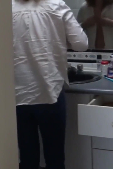 My sister-in-law loves showing off while she asks me to show her my cock and jerk off