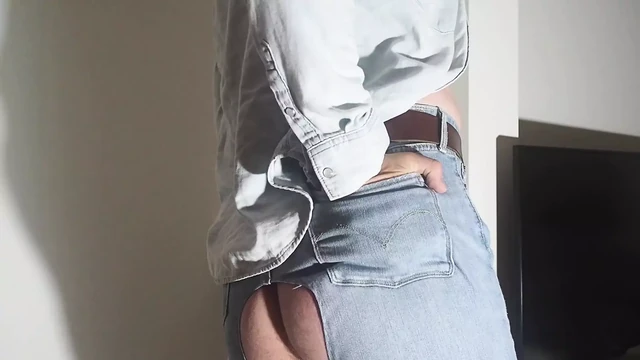 Western Shirt Denim Fetish Masturbation