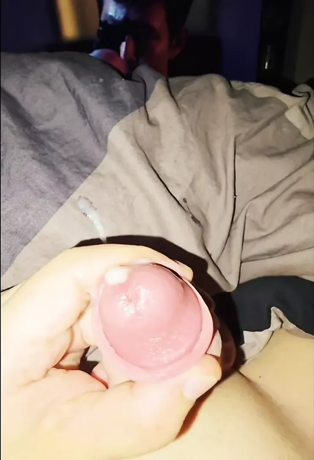 Twink precum then cums