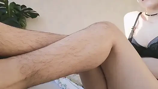 Real Natural Hairy Woman Shows Legs