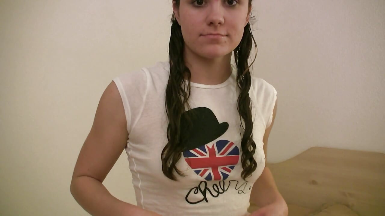 Cute amateur teen does what he says