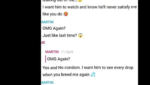 I'm Fucking an 18yo Fan Bareback & Sending It to My Husband at Work