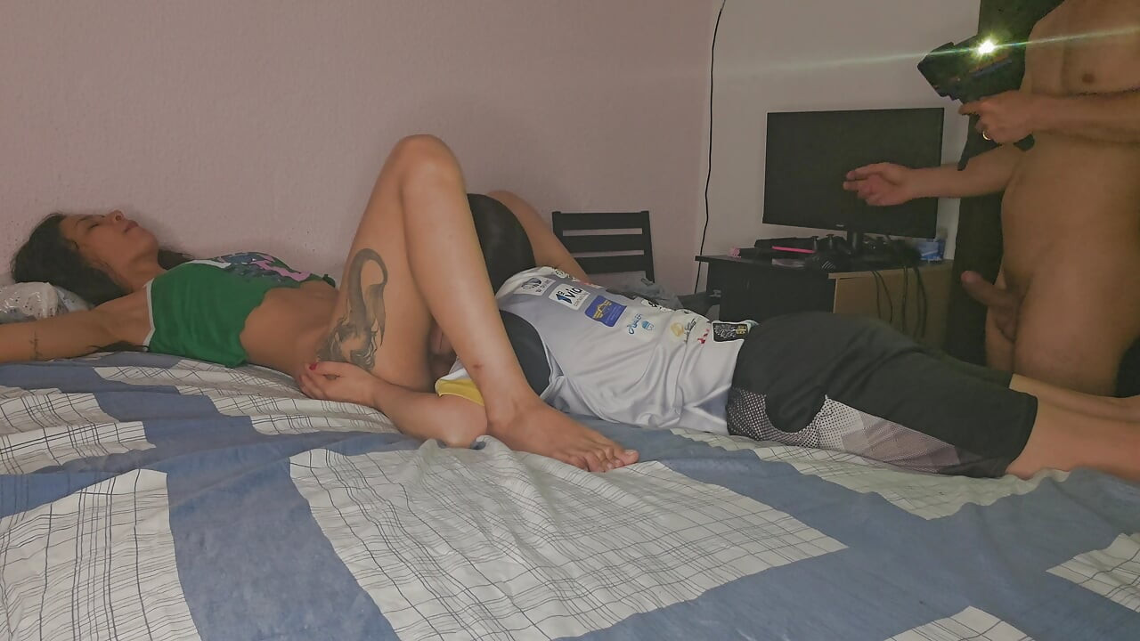 Husband Catches a Lesbian Making Out with His Wife