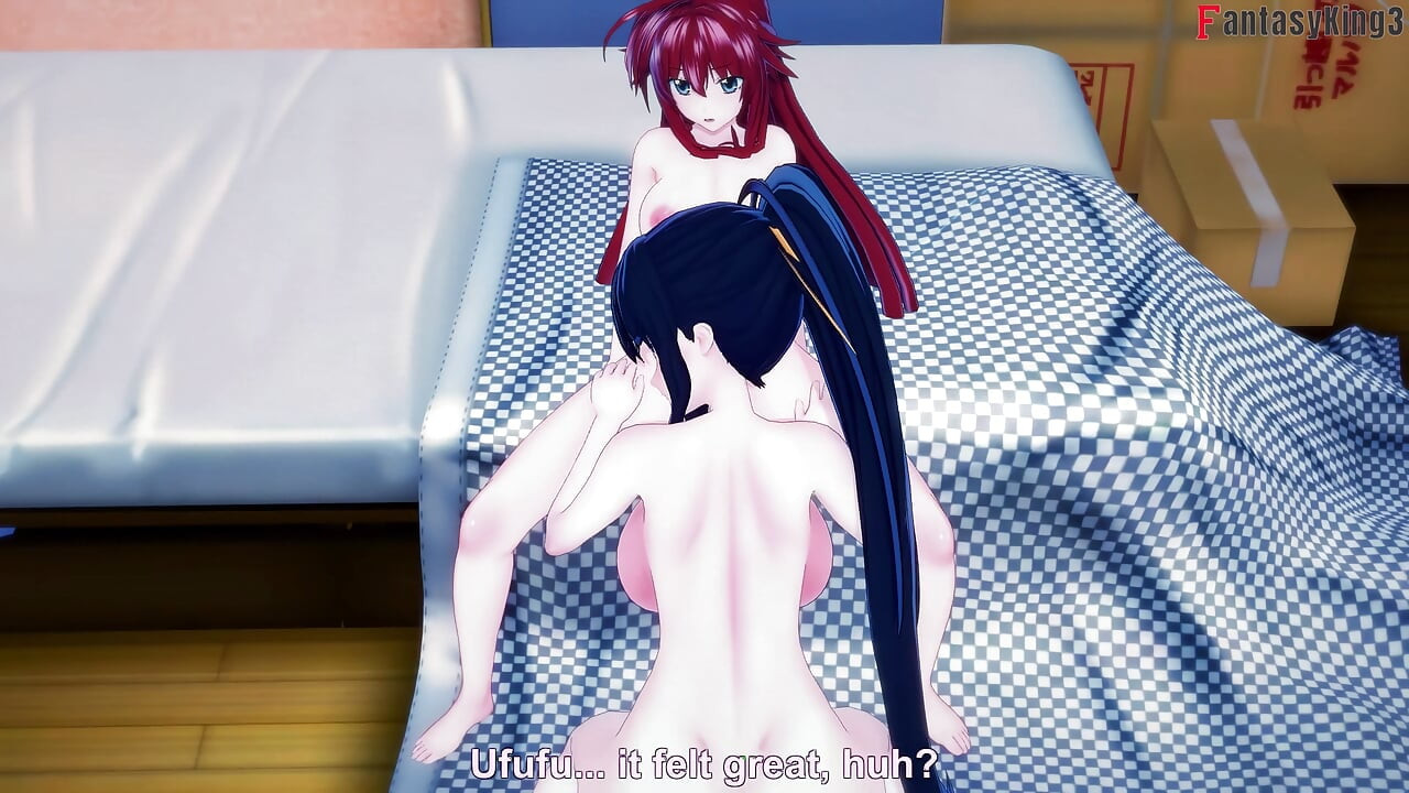 Rias Gremory and Akeno hot threesome - DXD NTR Madness Series