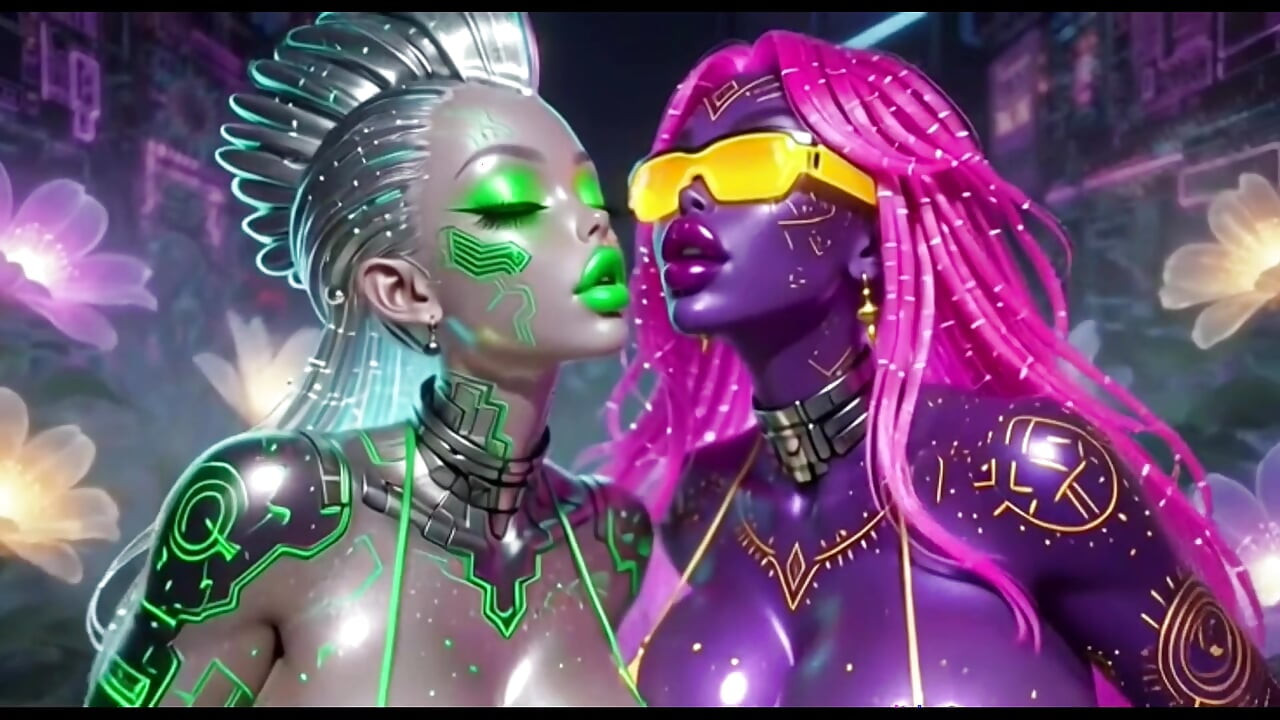 Beautiful Aliens Kiss on Nice Music, Ai Animation