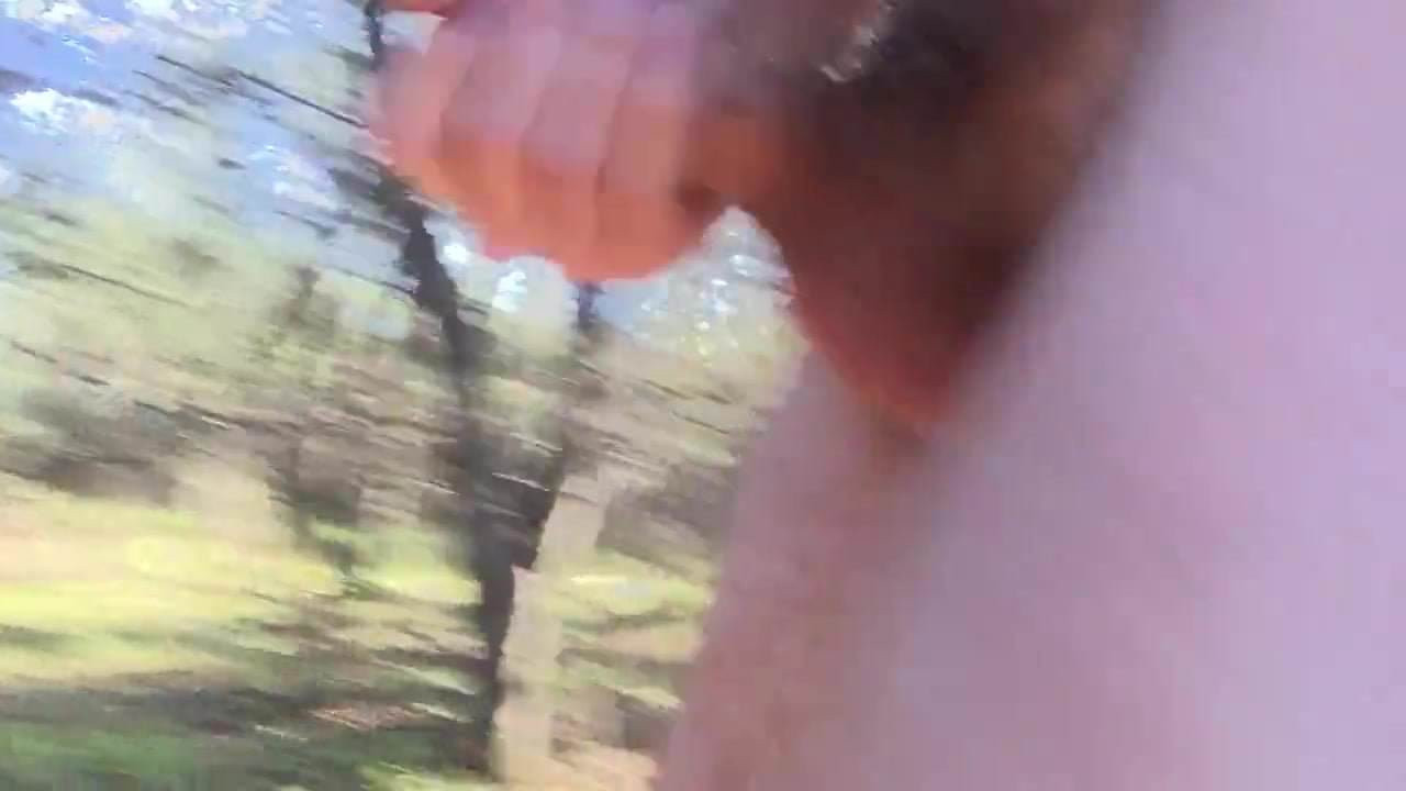 Outdoor walk and cum