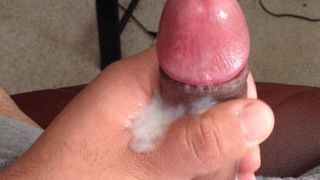 Uncut cock cumming