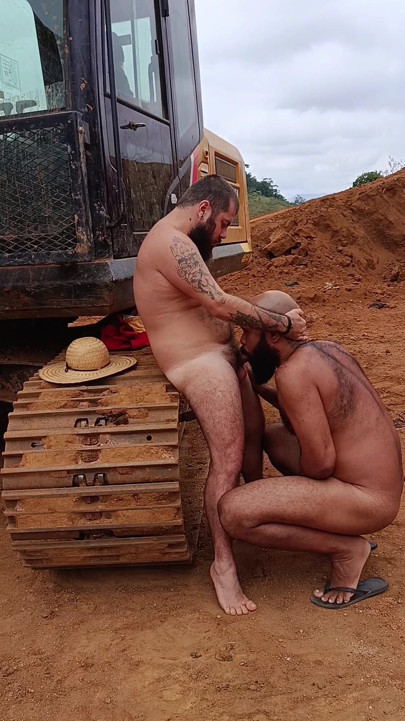 Bearded Uncle Being Fucked by Zé Agroboy in Passio in the Countryside