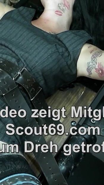 Spectacular moment from "Kinky Dildo Machine Anal Sex and Fisting for German submissive Mature"