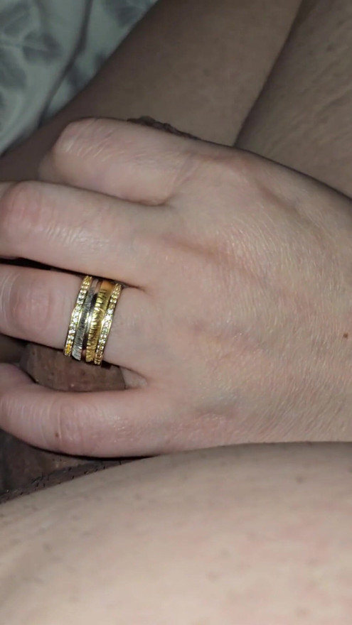 Step mom with huge hands handjob thick cock step son in a homemade video | Clip 2