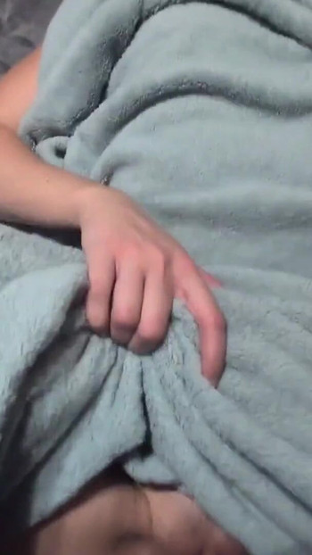 missionary pov with redhead wife under fleece blankets | Clip 3