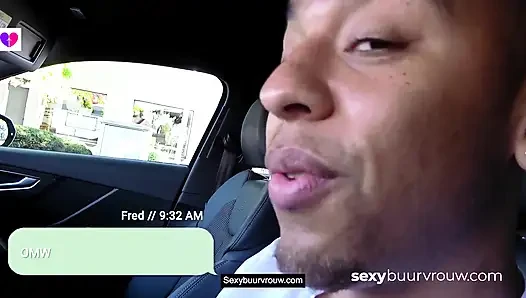 Interracial: pria kulit hitam ngentot gadis remaja di dalam mobilnya (bop belanda)