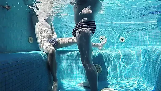 Horny Stepdad and Stepson Finally Alone in the Home Jacuzzi