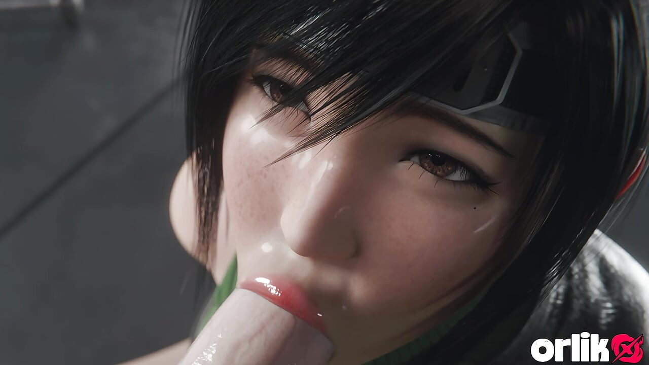 Yuffie Kisaragi Big Dick Sloppy Blowjob - Deep & Messy 3D Animation