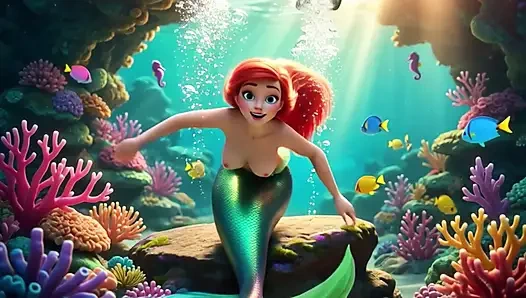 Sensual Mature Ariel Explores Her Magical Underwater Grotto With Long Human Legs And Graceful Poses In Fantasy