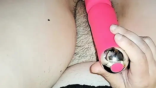 Multiple orgasm amateur fucking in vibrator pussy and fingering all wet