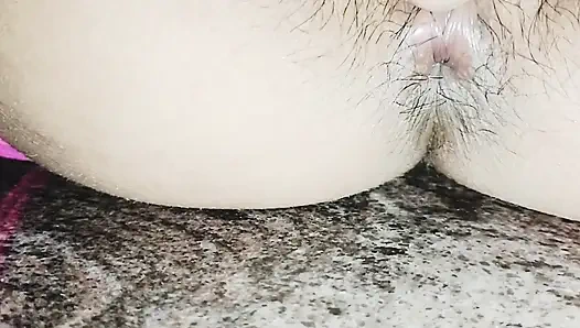 Stepuncle fuck my hot wife and cum out on her hairy pussy