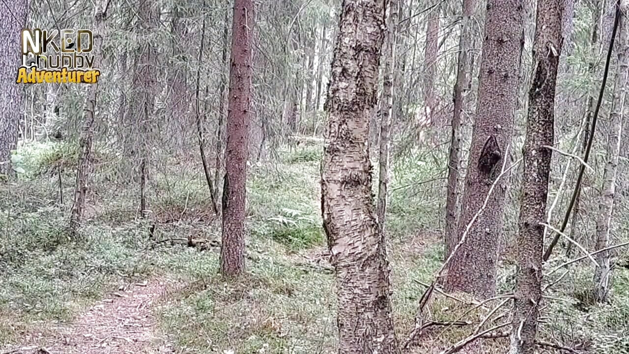 Naked Hike in Finnish Forrest