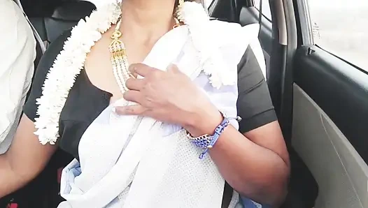 Indian Bhabi Car Sex. Beautiful Saree Housewife Try to Fucking with Stepson Car Drive.telugu Dirty Talks.