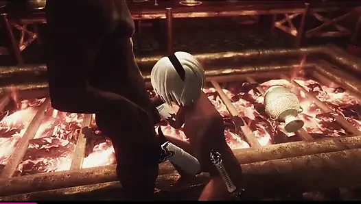 Шпиливаю 2B в Skyrim, OSEX (Nier x Skyrim)