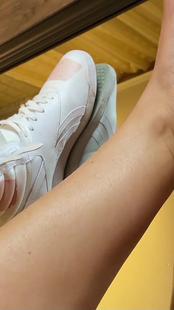 Powerful moment from "German Amateur Dirty Talk Footjob - Inked Redhead Teen Anni Angel"