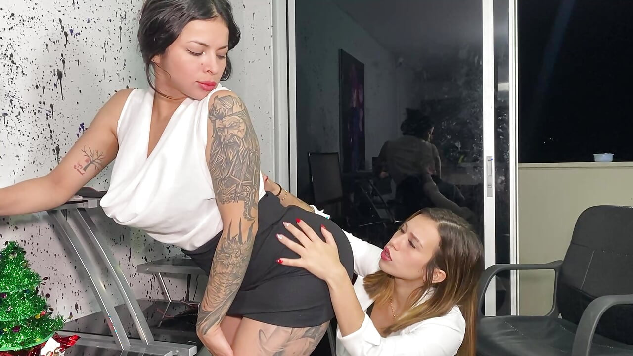 Lesbian Ass Food in the Office