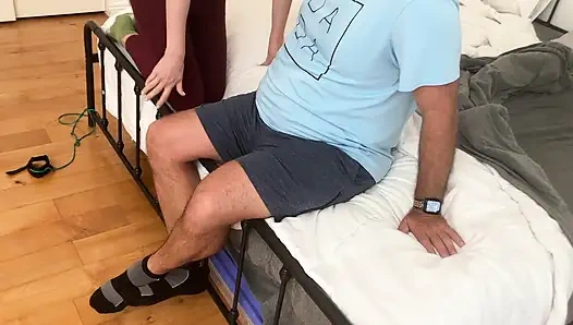 Blonde wife paddled for breaking the rules