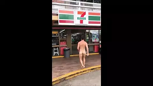 Walk into 7 Eleven Naked
