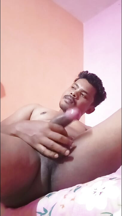 Thick cock getting stroked hard