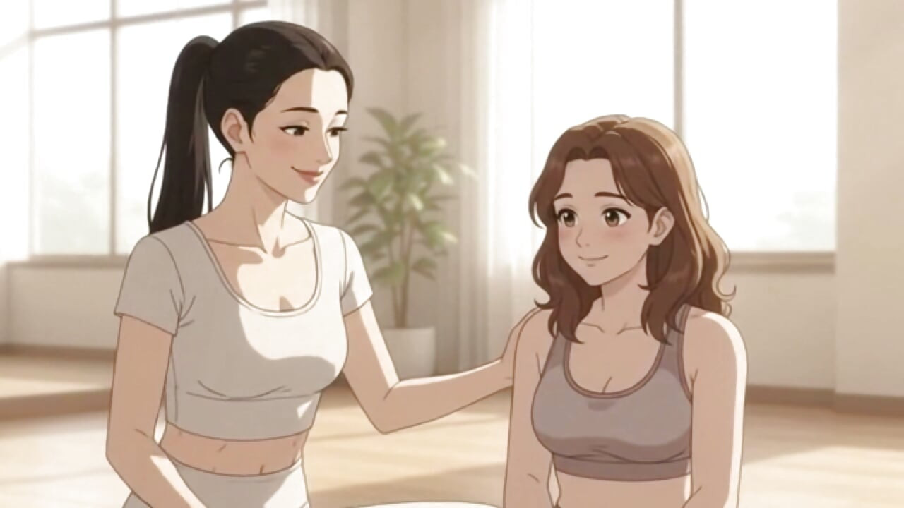 Yoga Instructor Special Technique to Helps Her Student Focus