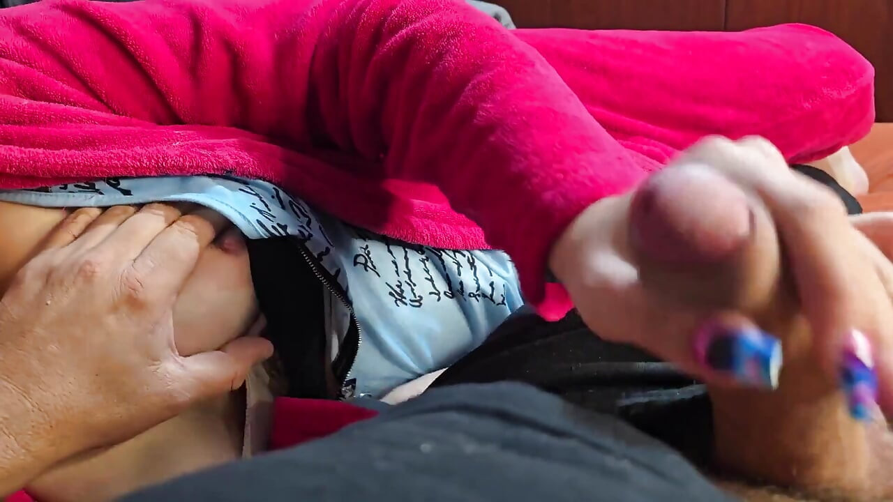 Sexy Red Head Taking Care of My Morning Boner Tits Out