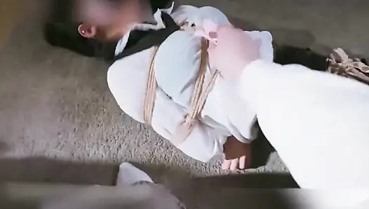 MS5 - Офисная дама в бондаже в униформе, вибратор