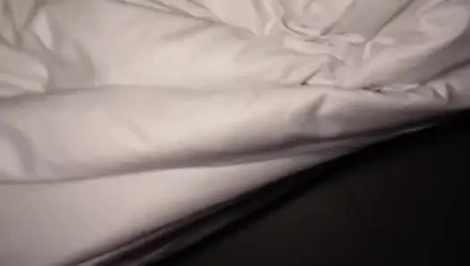Stepson and Stepmom in a Hotel Room After a Delayed Flight