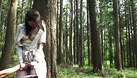 Milf sex in forest