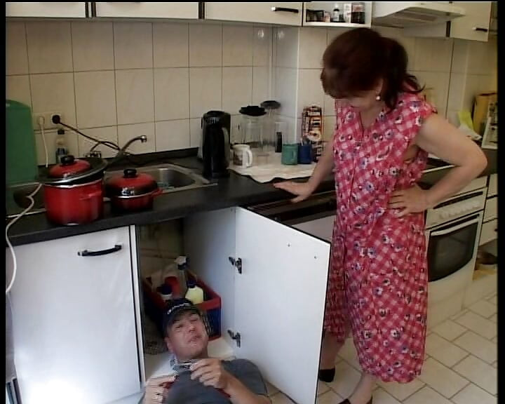 Horny German wife seduces and fucks handyman