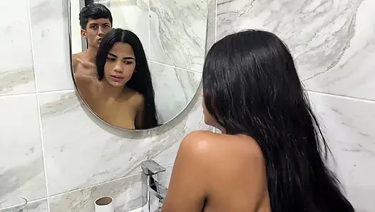 My horny stepbrother fucks my pussy and ass out of jealousy about my new date!