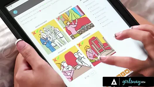 GIRLSWAY - миниатюрная рыжая Майя Кендрик соблазняет Gianna Dior, пока Адриана Чечик наблюдает в шоке