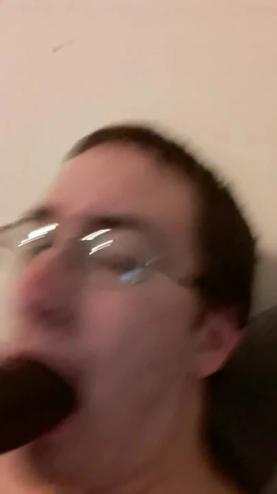 sucking my black dildo